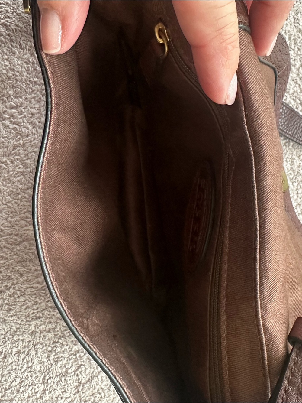 Fossil Pebbled Leather Crossbody Bag - Brown - Picture 5 of 7